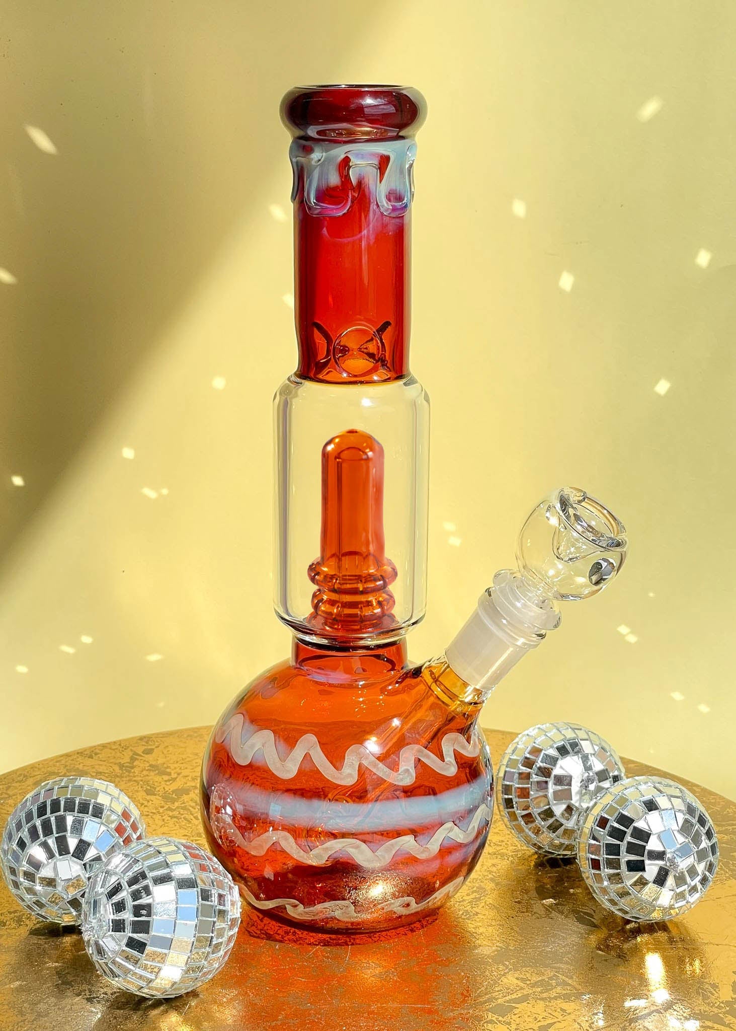 AMBER SWIRL BONG