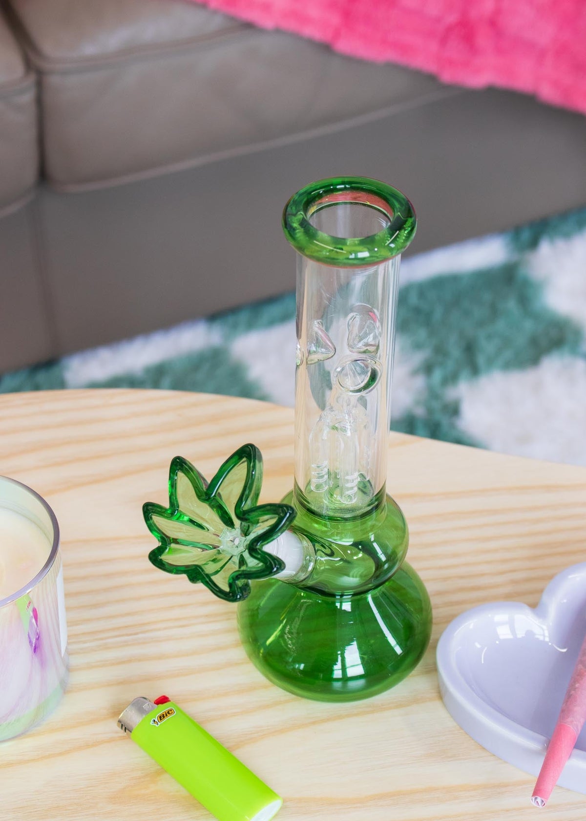 XXL POT LEAF BOWL - GREEN
