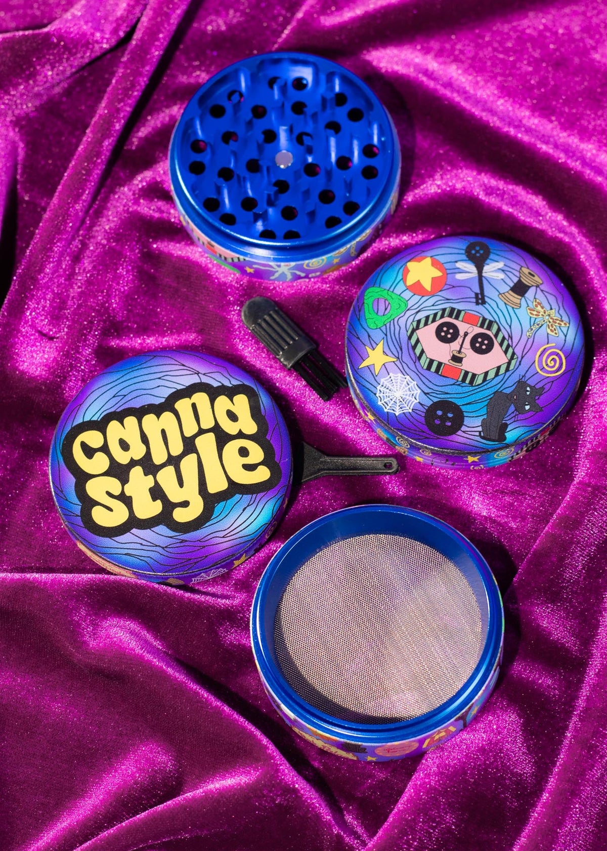 button eyes grinder