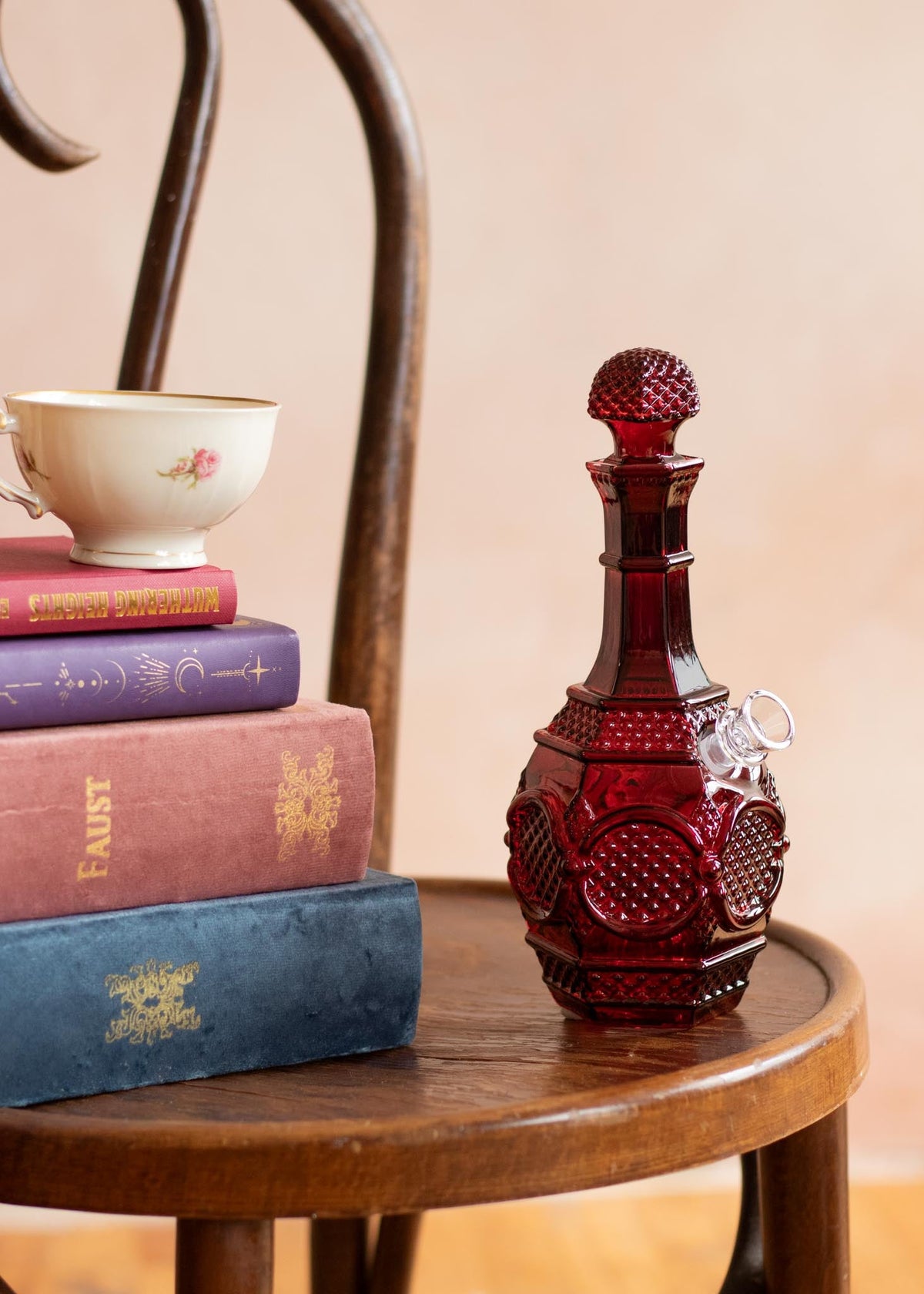 RUBY RED DECANTER BONG