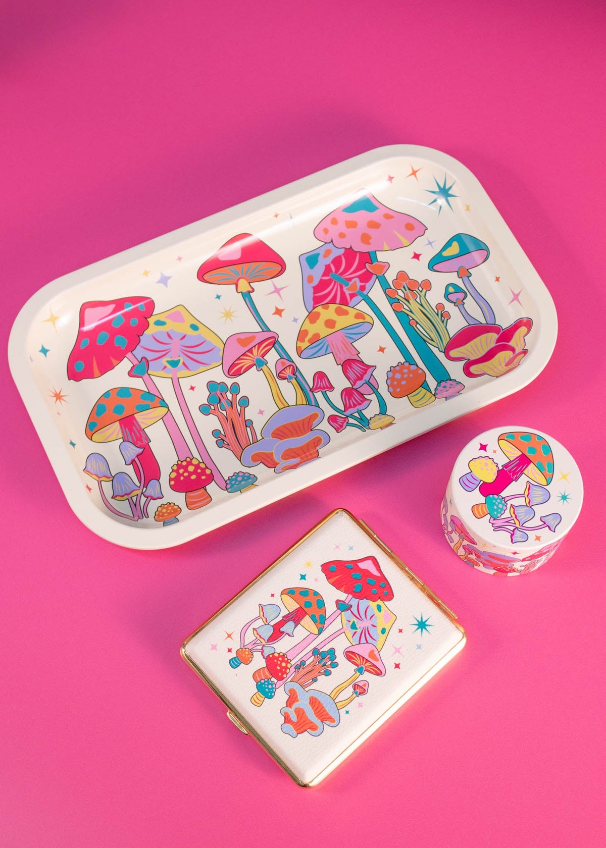 colorful mushroom smoking acessories