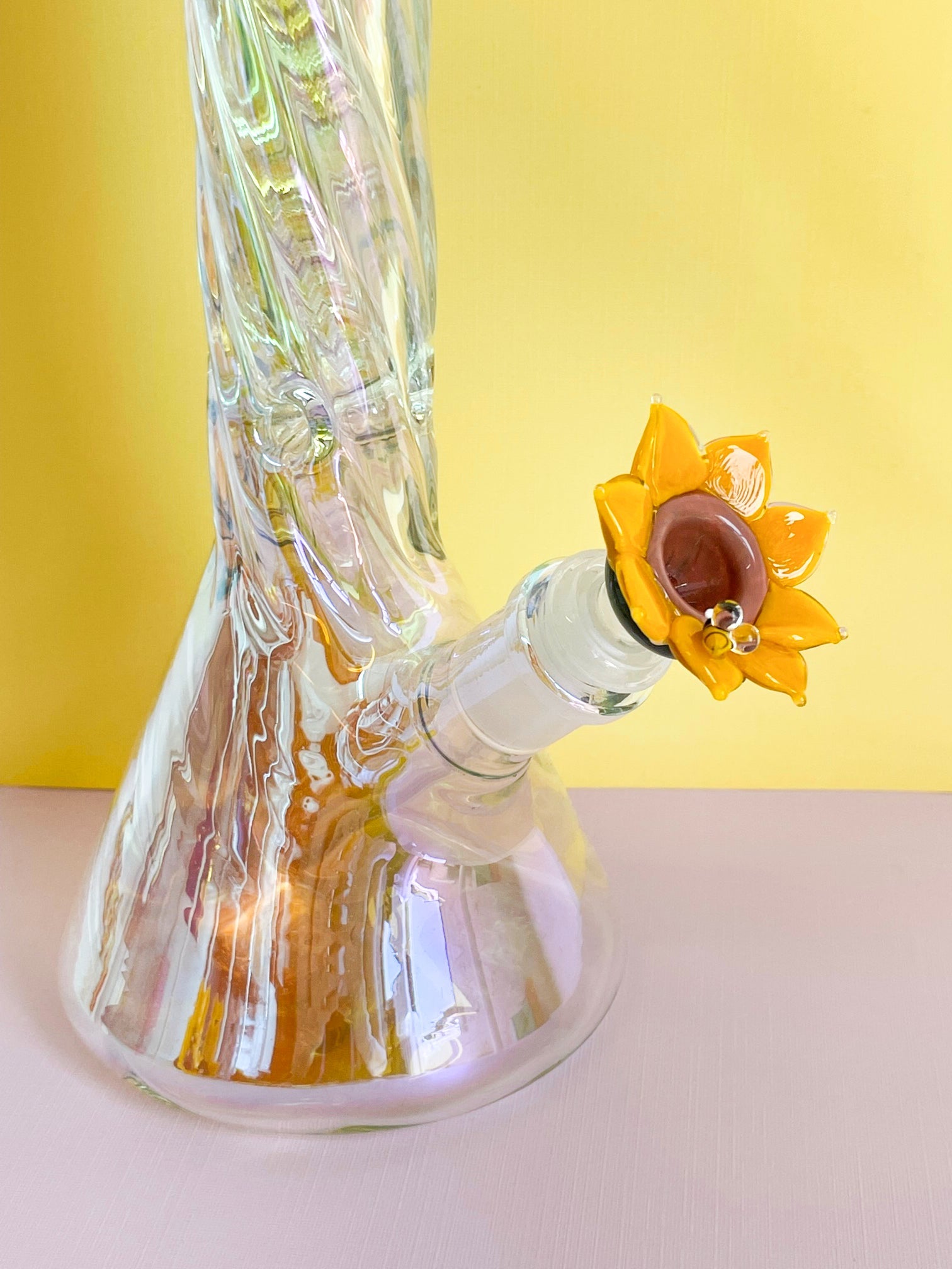 IRIDESCENT SWIRL BONG 16"