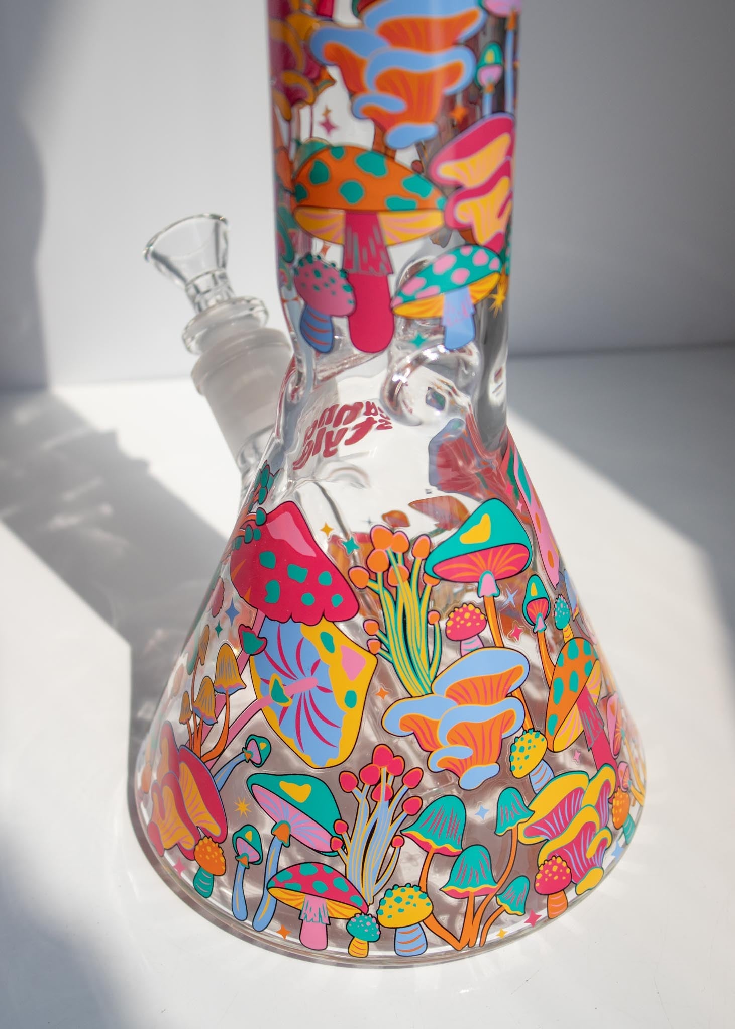 16" COLORFUL MUSHROOM BONG