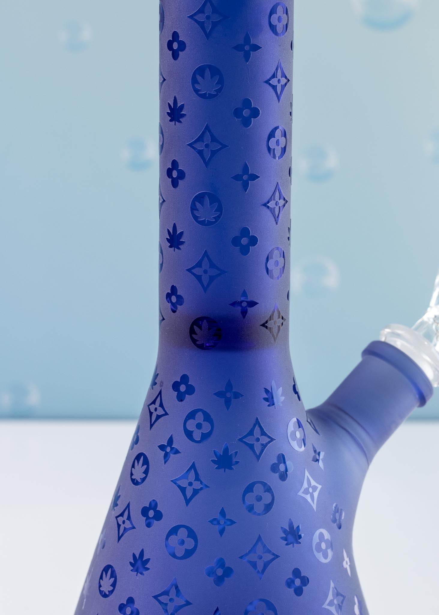 BLUE DESIGNER BONG 10"