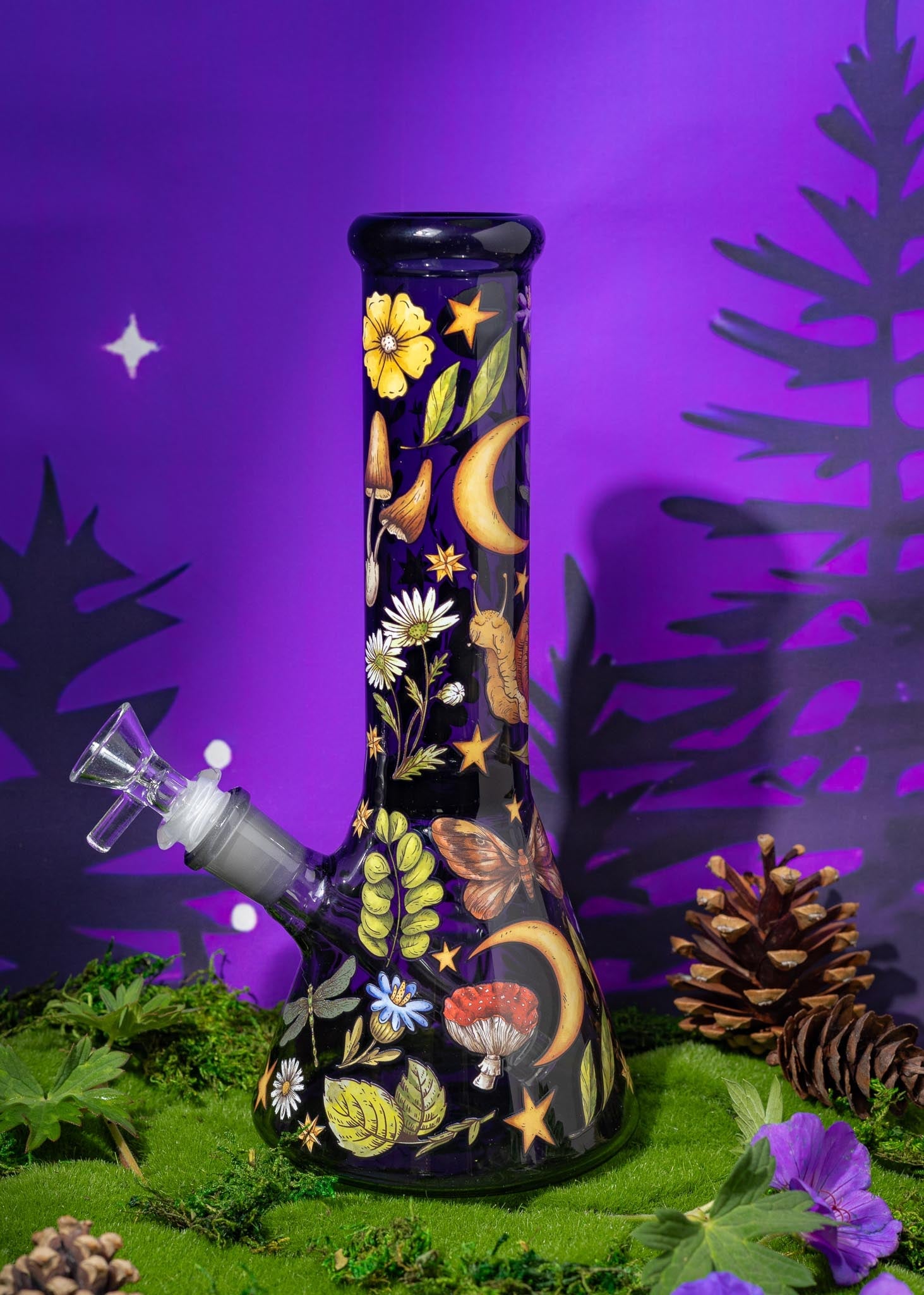 MIDNIGHT FOREST BONG 10"