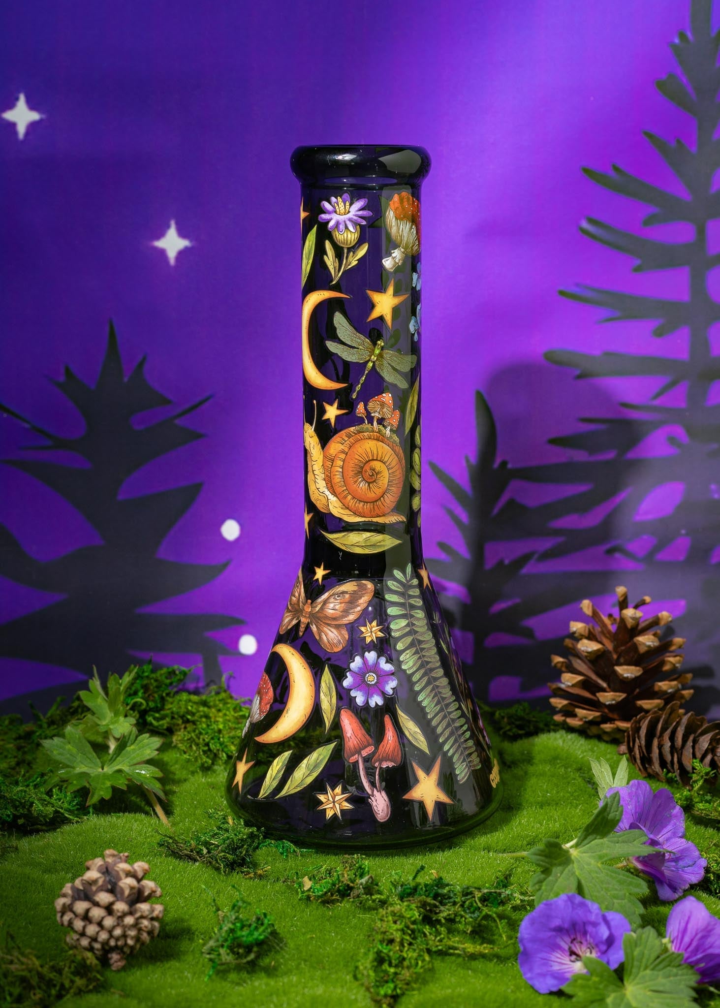 MIDNIGHT FOREST BONG 10"