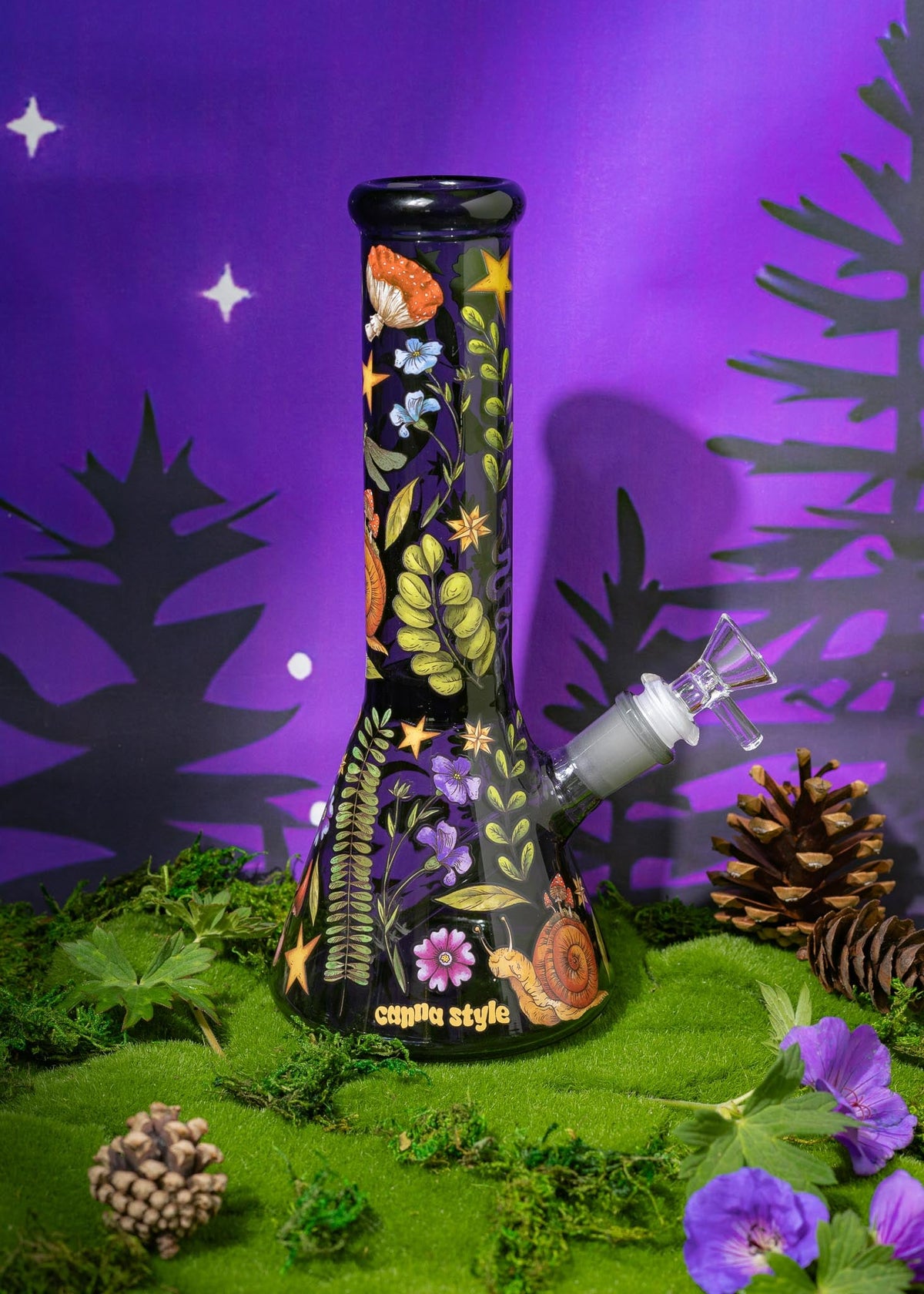 MIDNIGHT FOREST BONG 10"