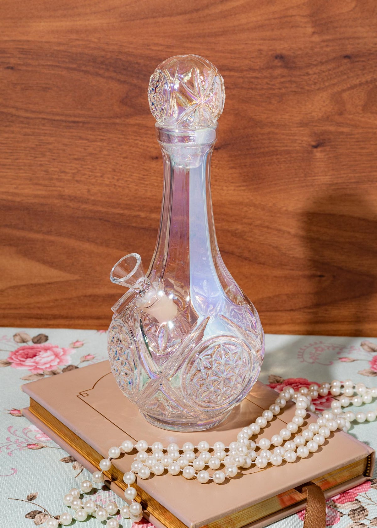 DECANTER BONG - CLEAR IRIDESCENT