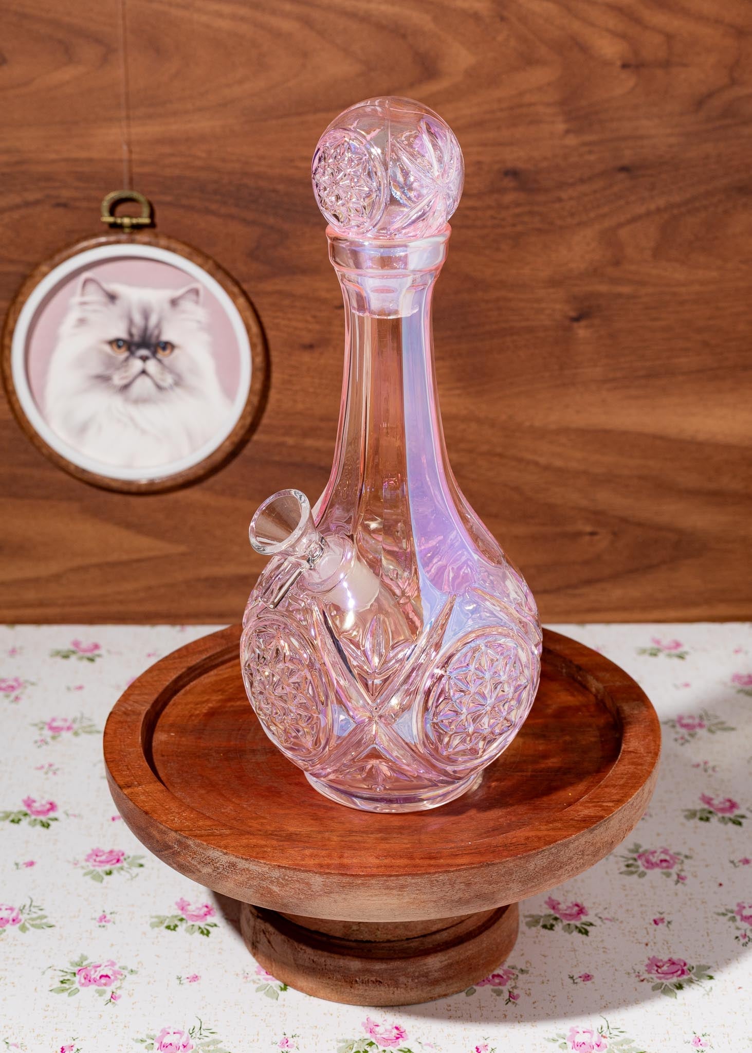 DECANTER BONG - PINK IRIDESCENT