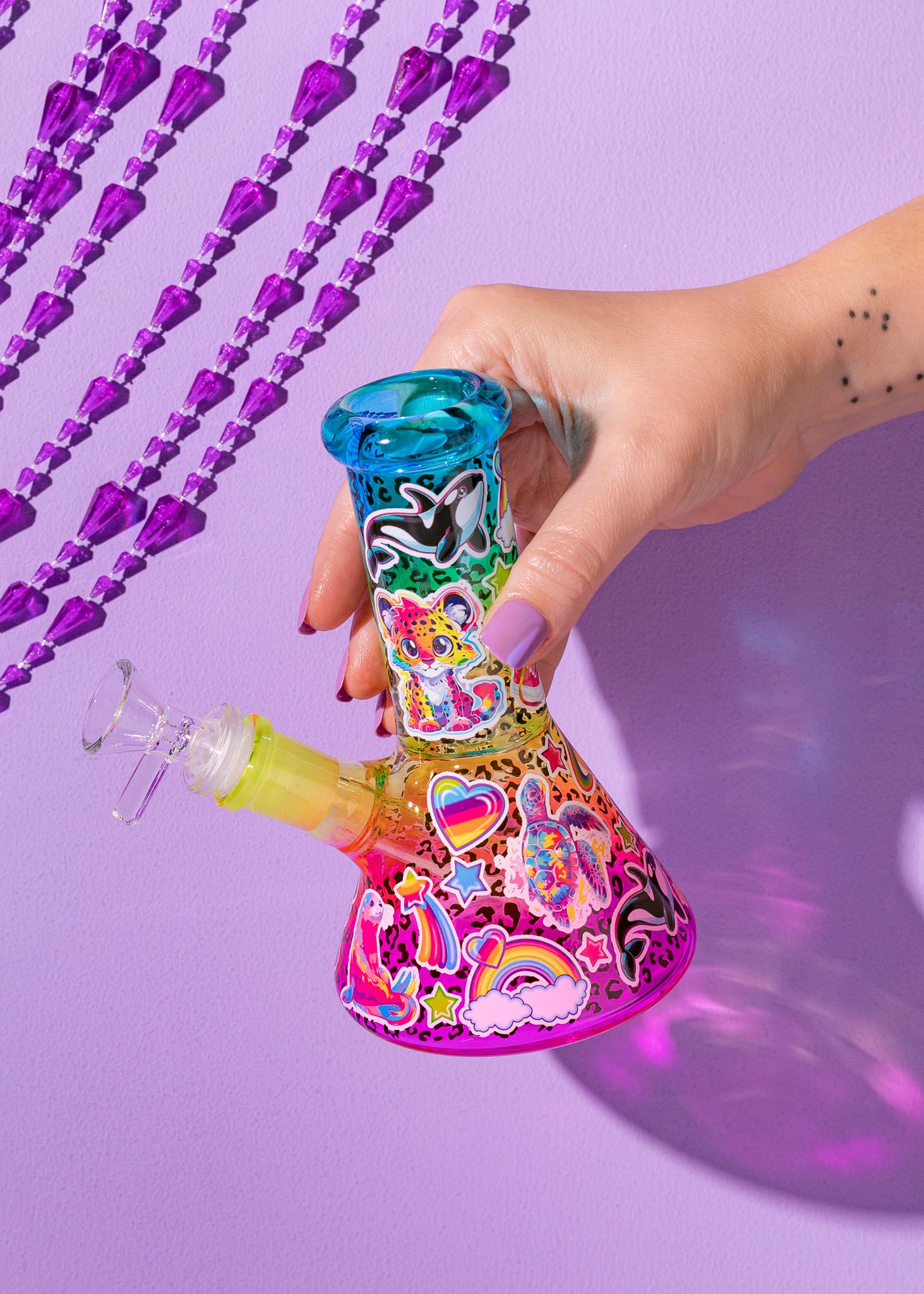RAINBOW ANIMALS BONG 6"