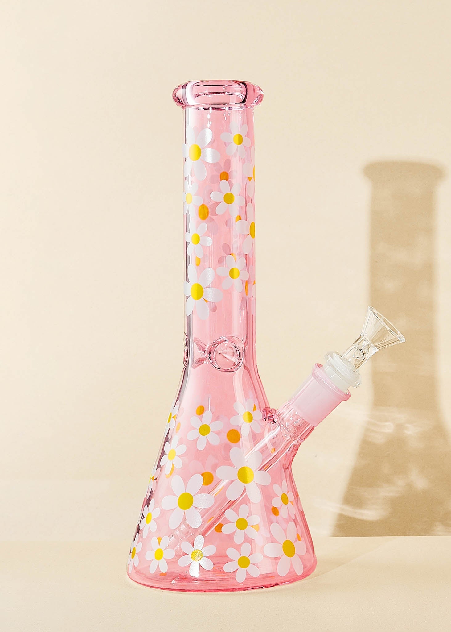 pink retro daisy bong