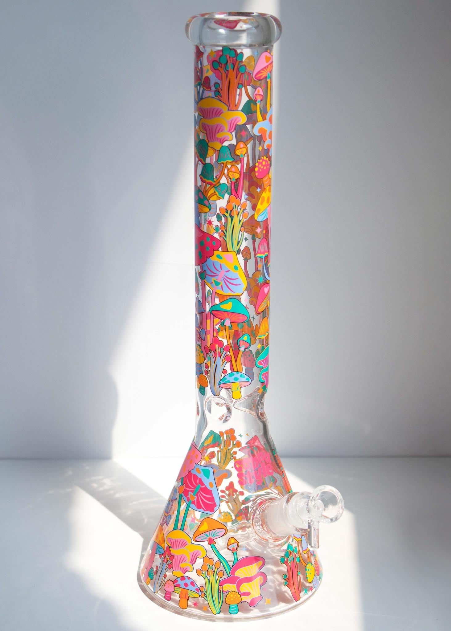 16" COLORFUL MUSHROOM BONG