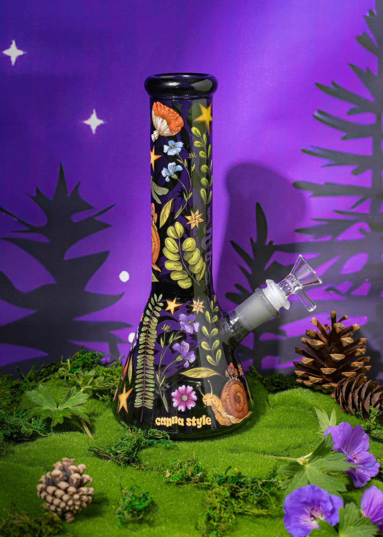 MIDNIGHT FOREST BONG 10"