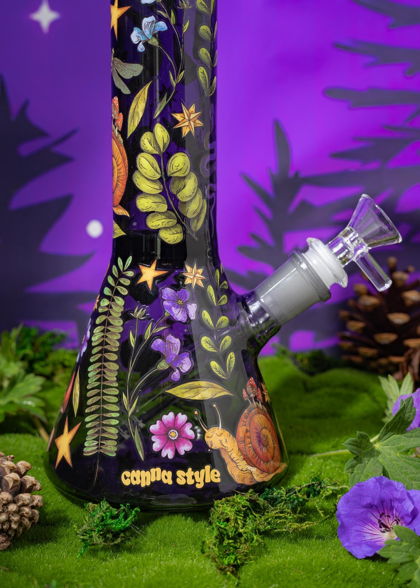 MIDNIGHT FOREST BONG 10"