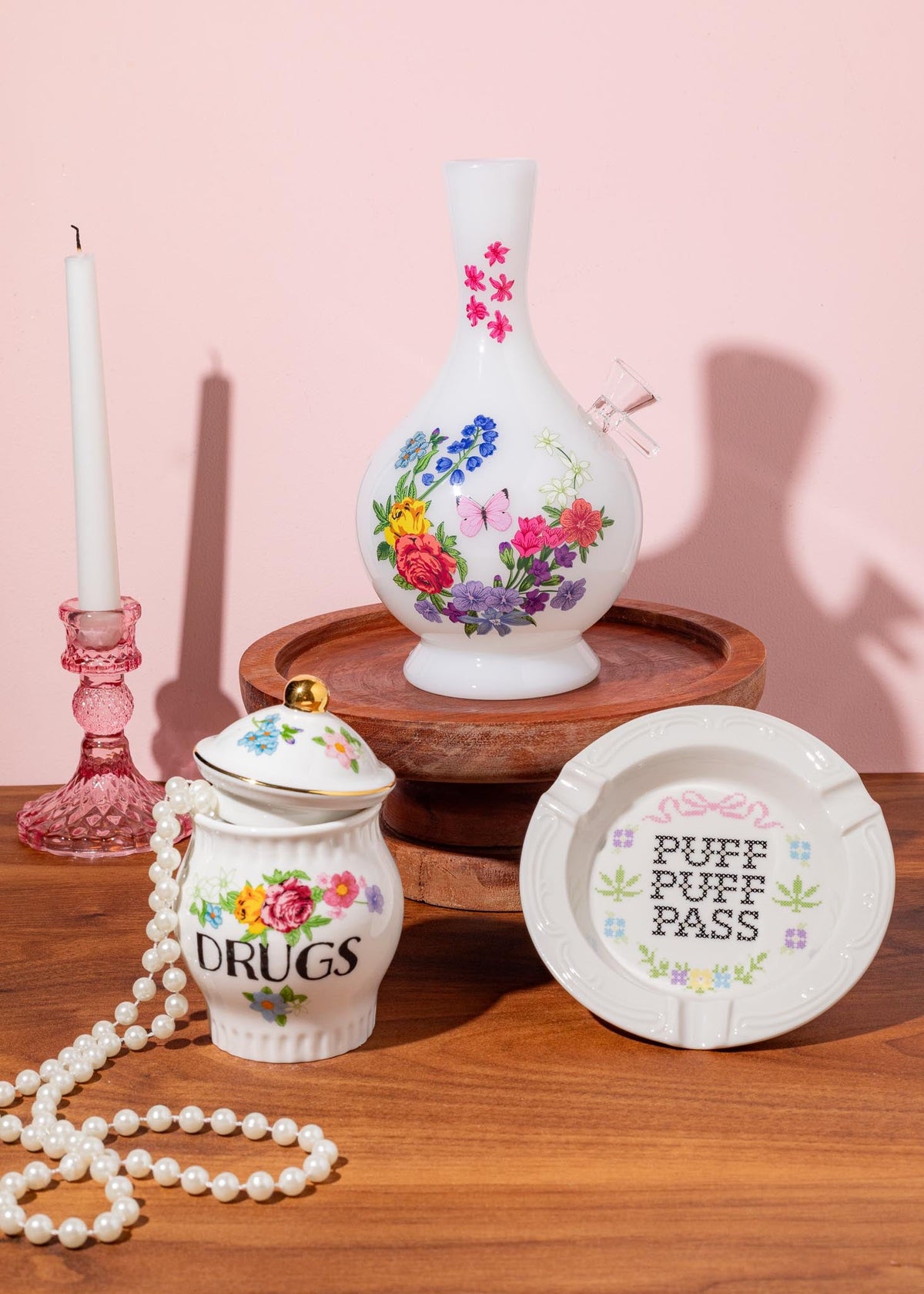 CROSS STITCH ASHTRAY